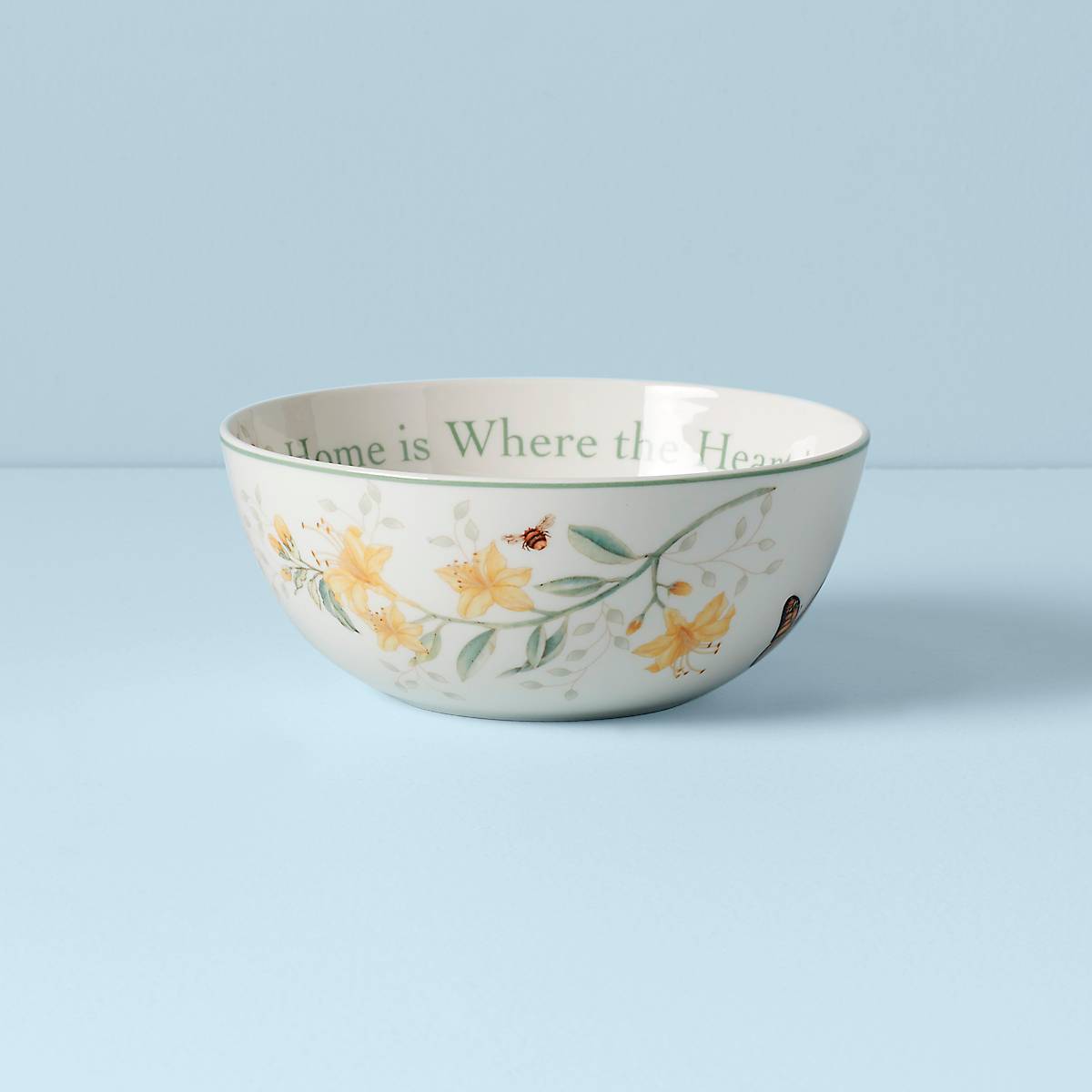 Red Floral Sentiment Serving Bowl