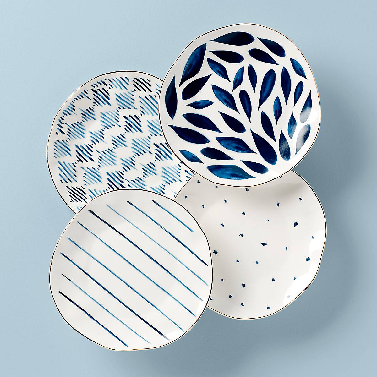 Blue Bay Dessert Plates - Set of 4