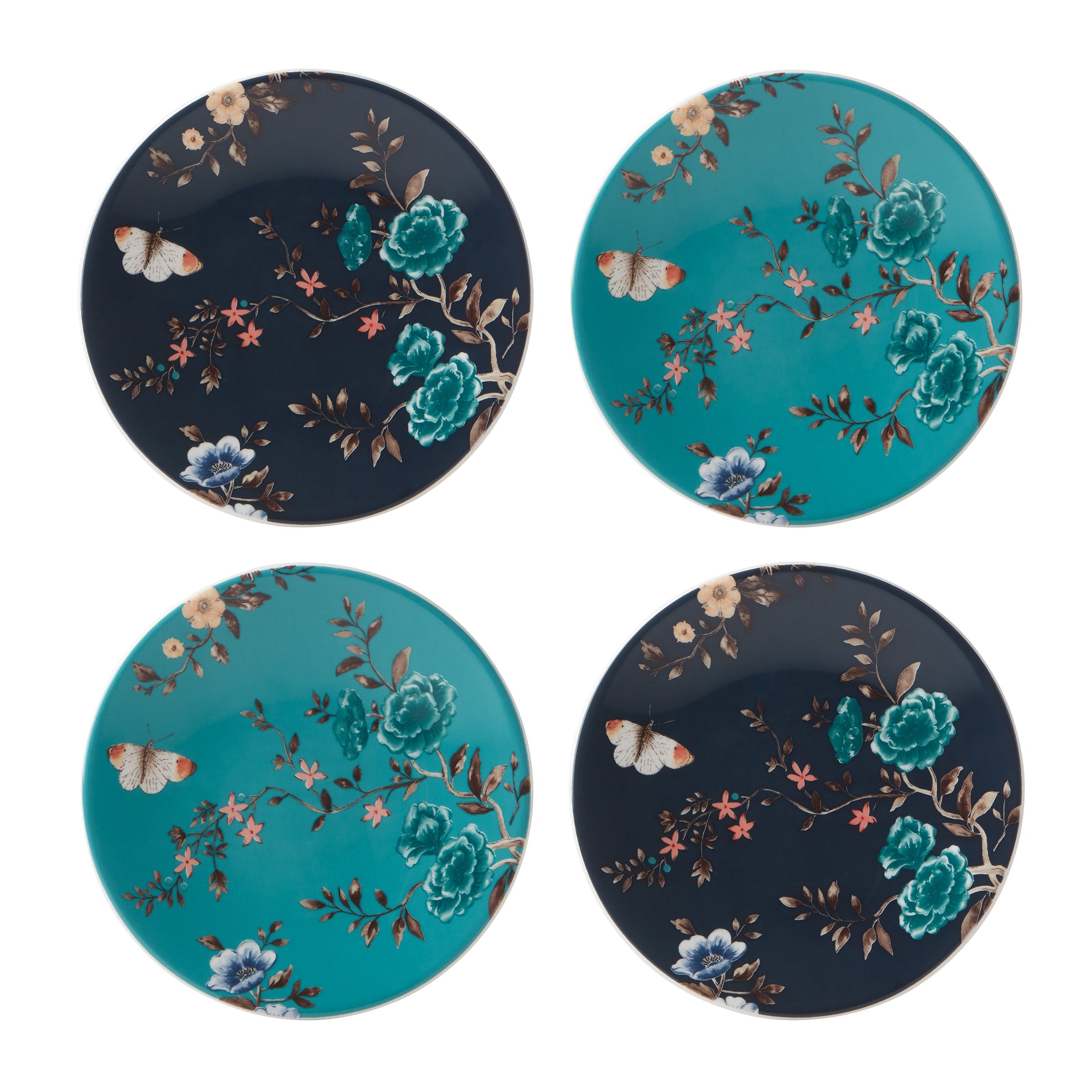 Blush Geometric Gold Salad Plates, Set of 4 - Image 2