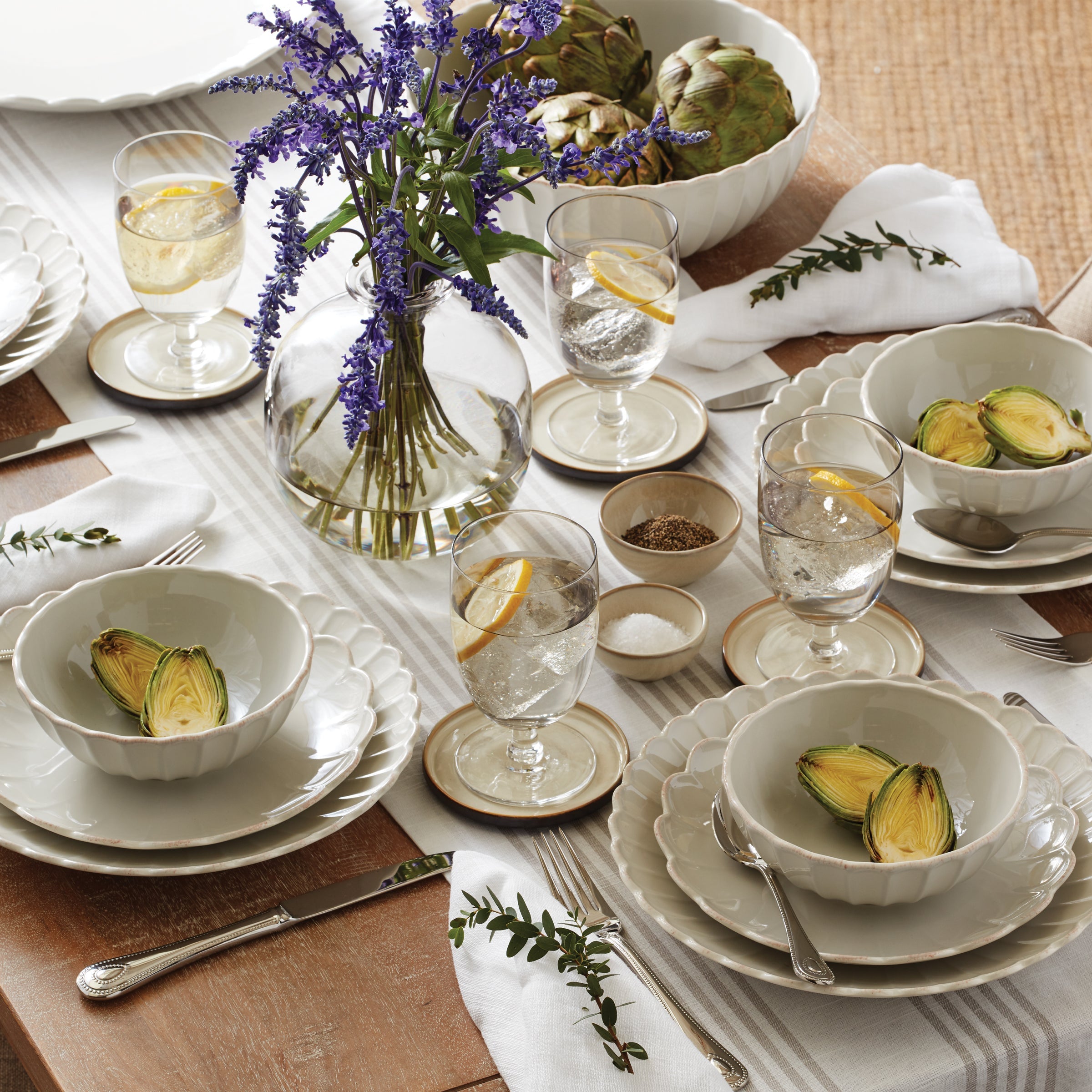 Blush Gold Rim Coupe Salad Plates - Image 14
