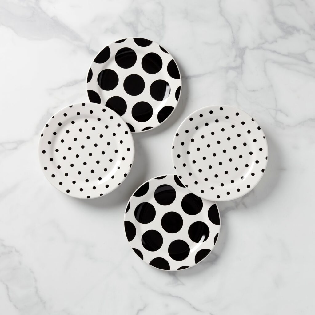 On The Dot Assorted Accent Plates - Set of 4