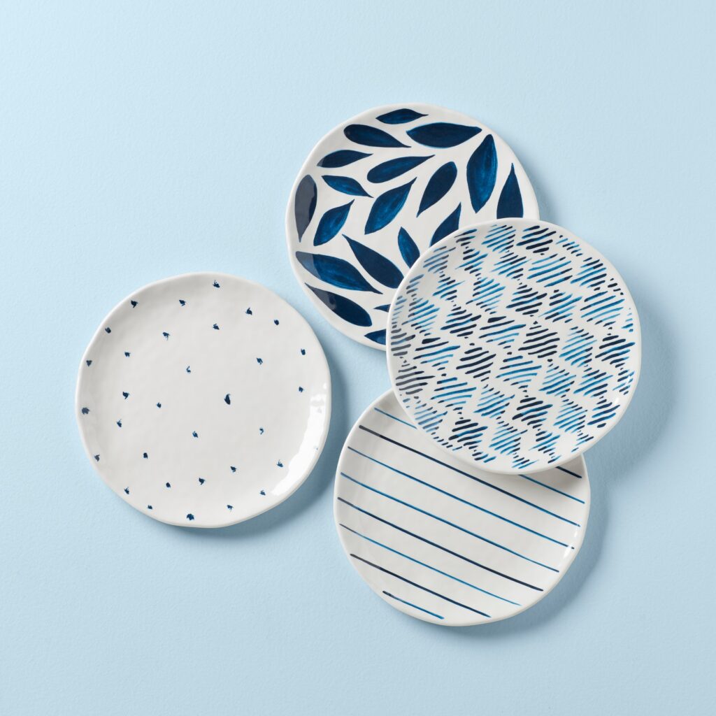 Polka Dot Accent Plates, Set of 4
