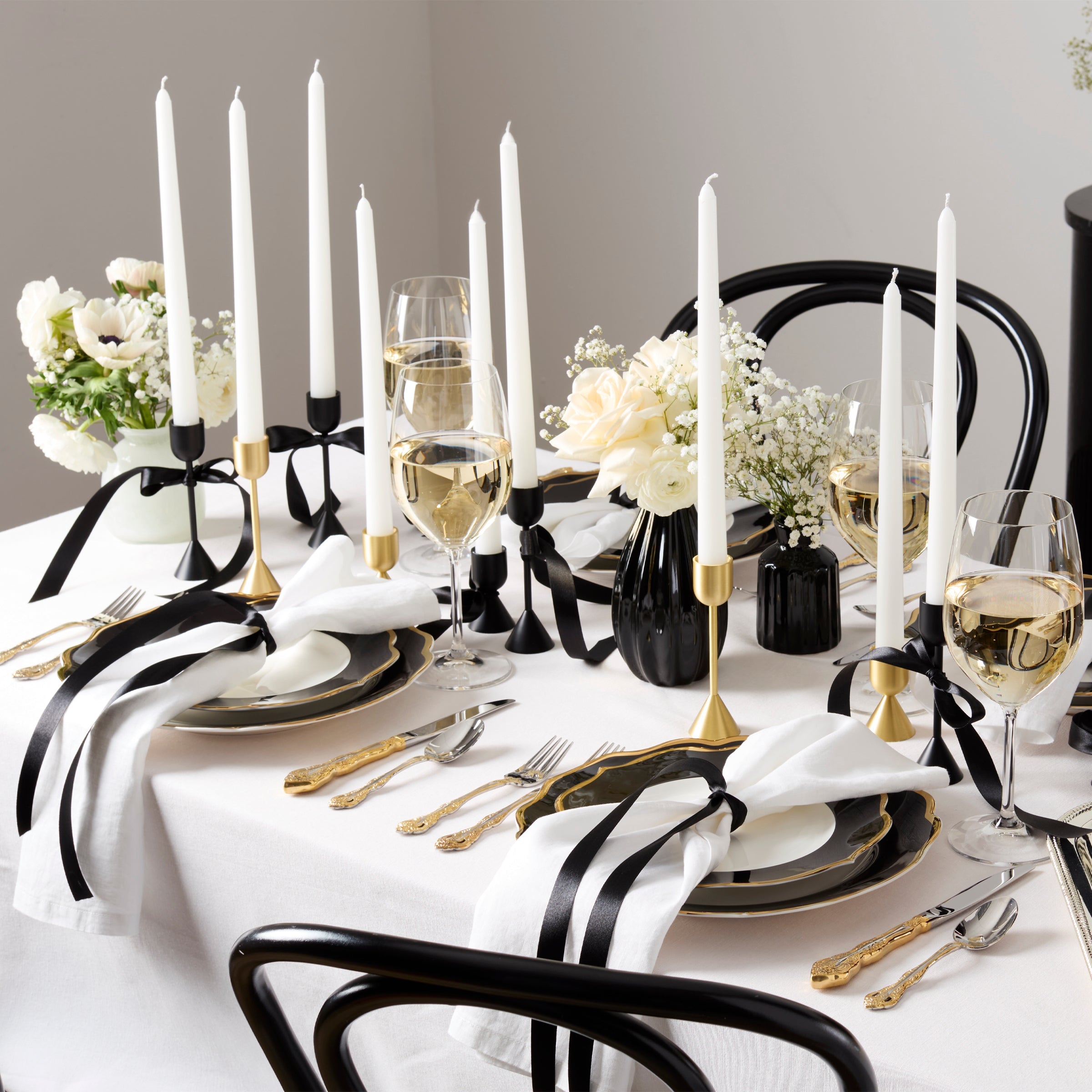 Watercolor Gold Coupe Salad Plates - Image 2