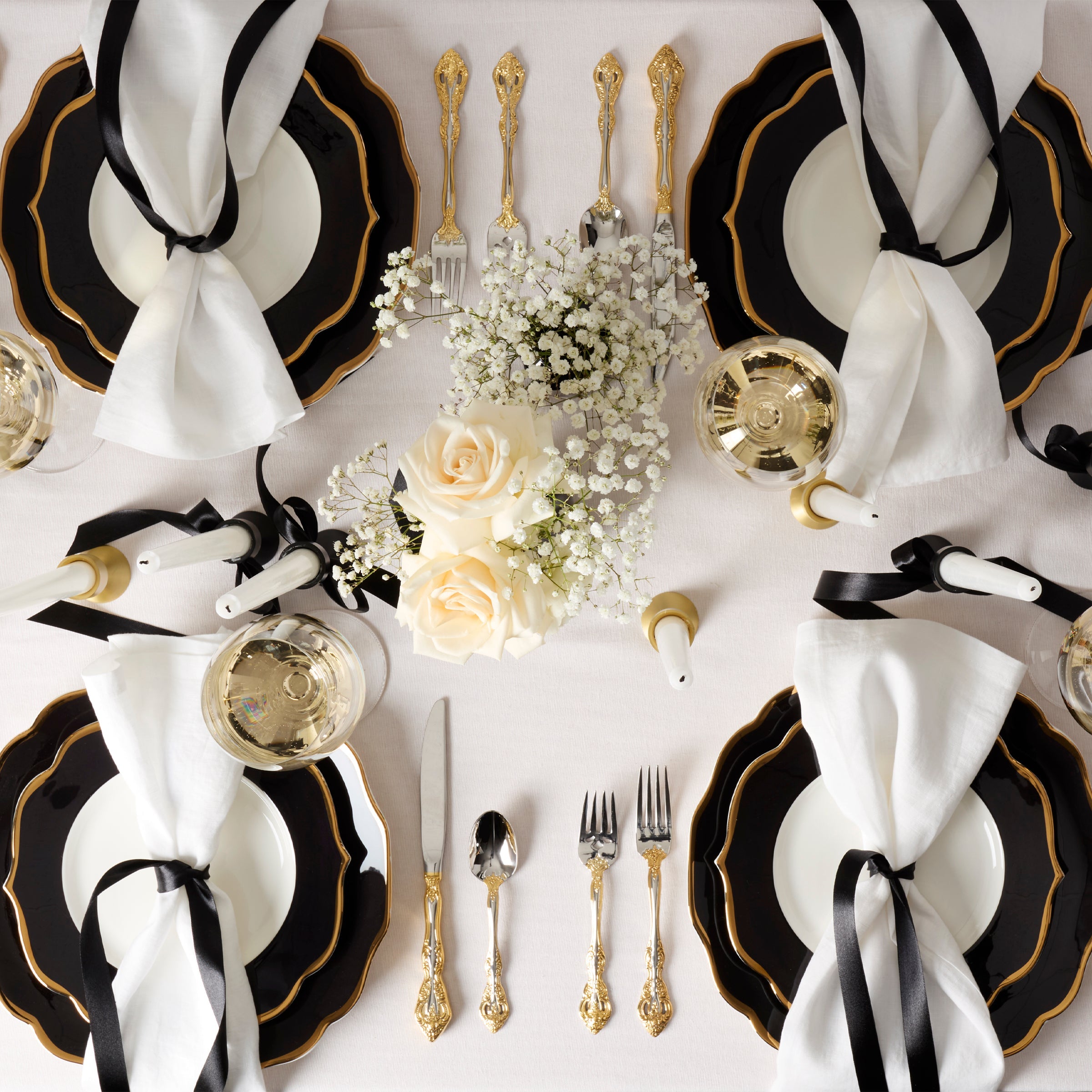 Watercolor Gold Coupe Salad Plates - Image 3