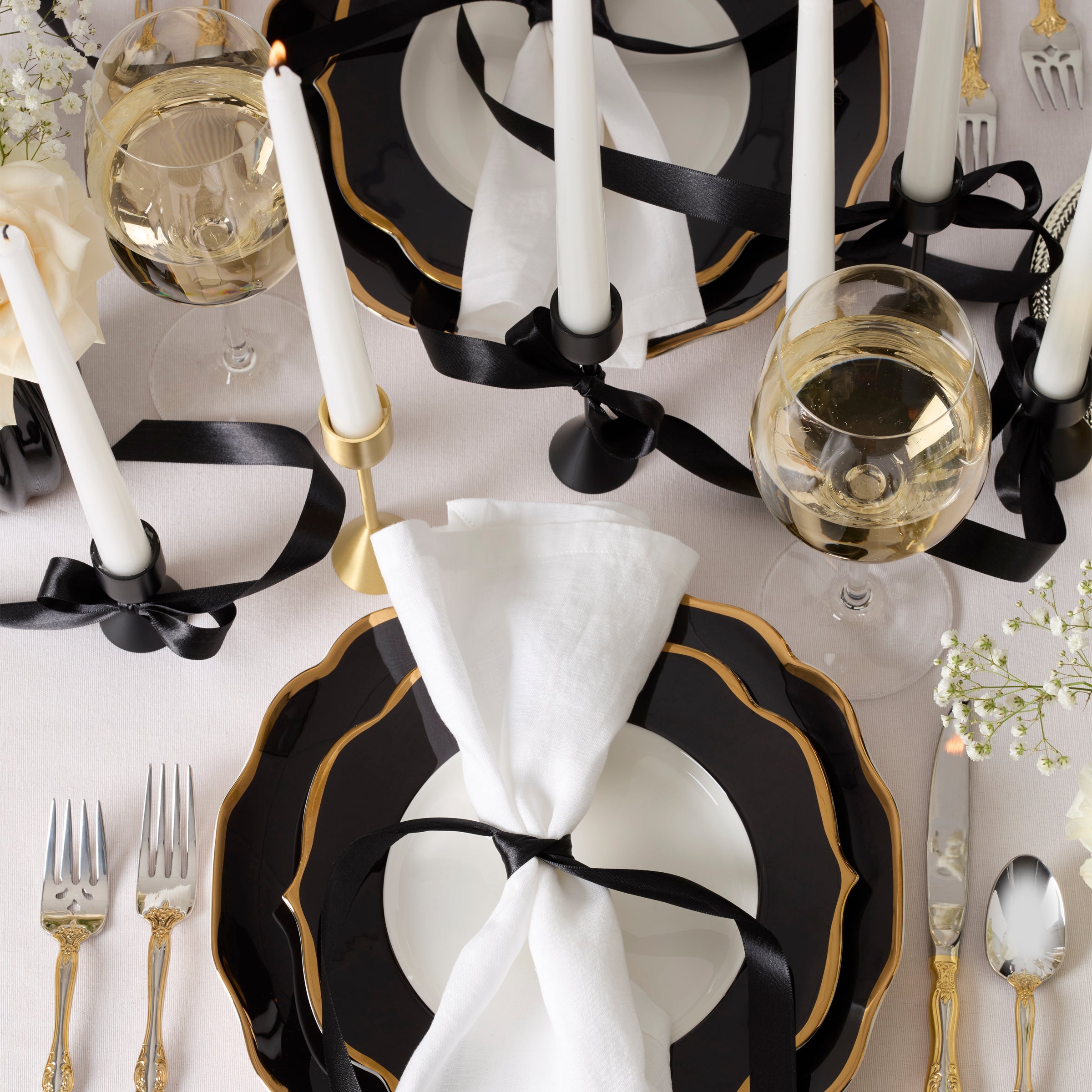Watercolor Gold Coupe Salad Plates - Image 6