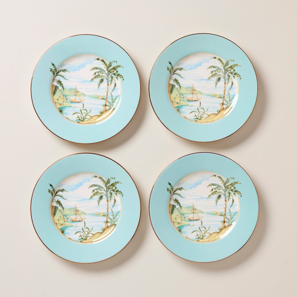 Textured Woven Accent Plates, Set of 4