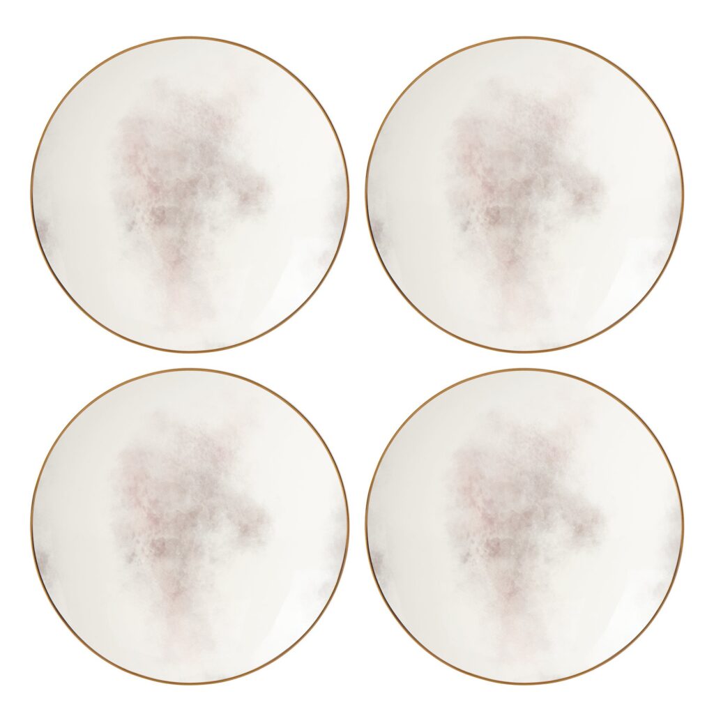 Palm Lattice Accent Plates, Set of 4