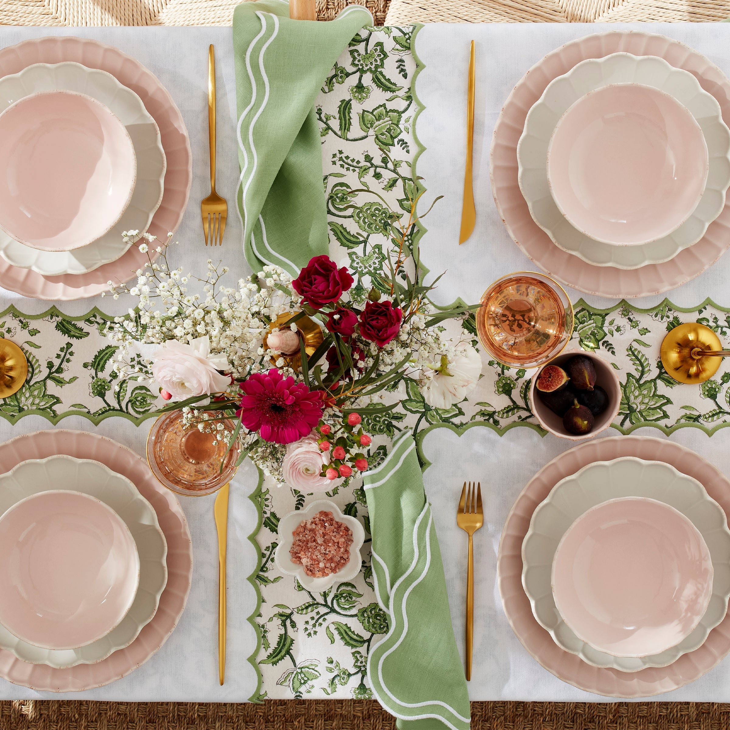 Blush Gold Rim Coupe Salad Plates - Image 3