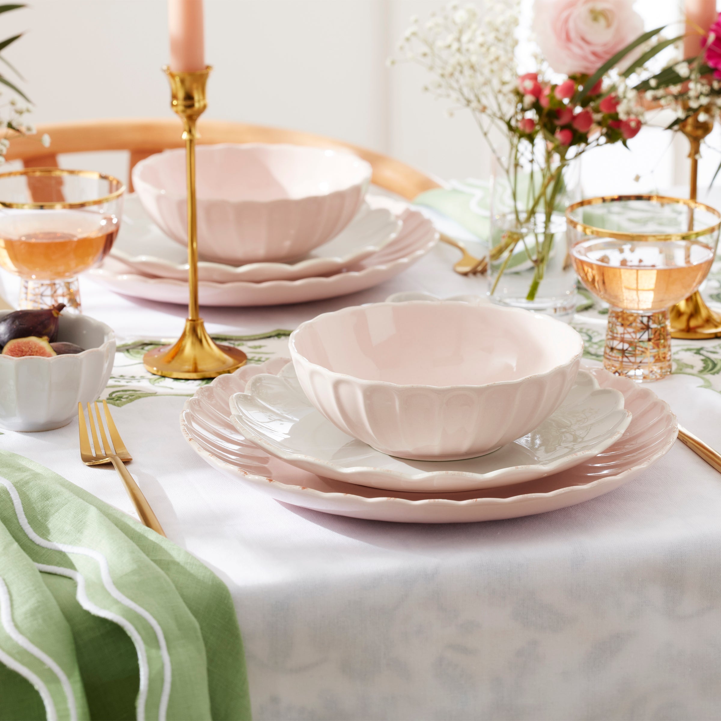 Blush Gold Rim Coupe Salad Plates - Image 4