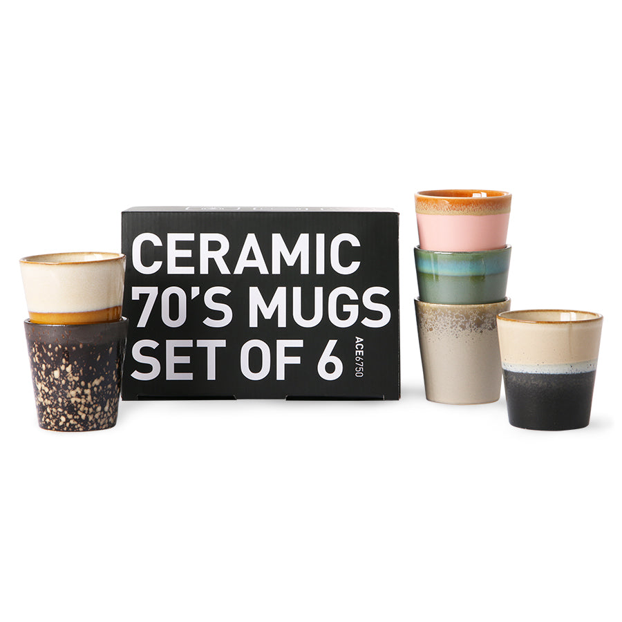 Assorted Ceramic Mugs - Set of 6 - Image 5