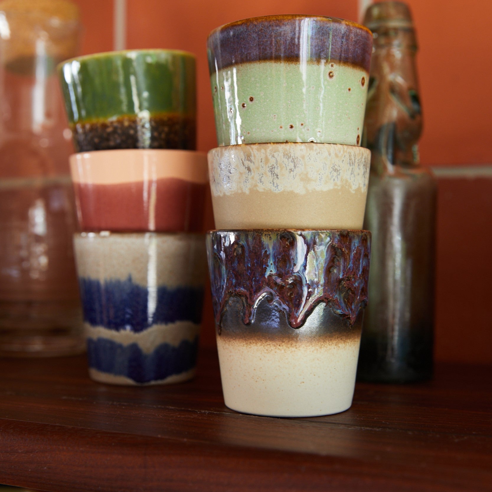 Small Reactive Glaze Coffee Cup - Image 2